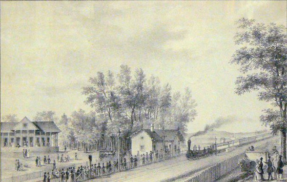 Palota vasútállomás 1847-ben