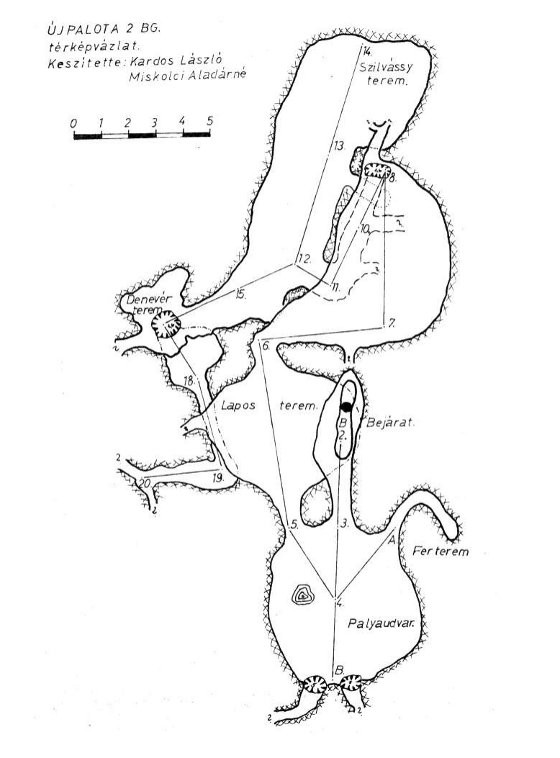 Újpalota 2. sz. barlang térképe