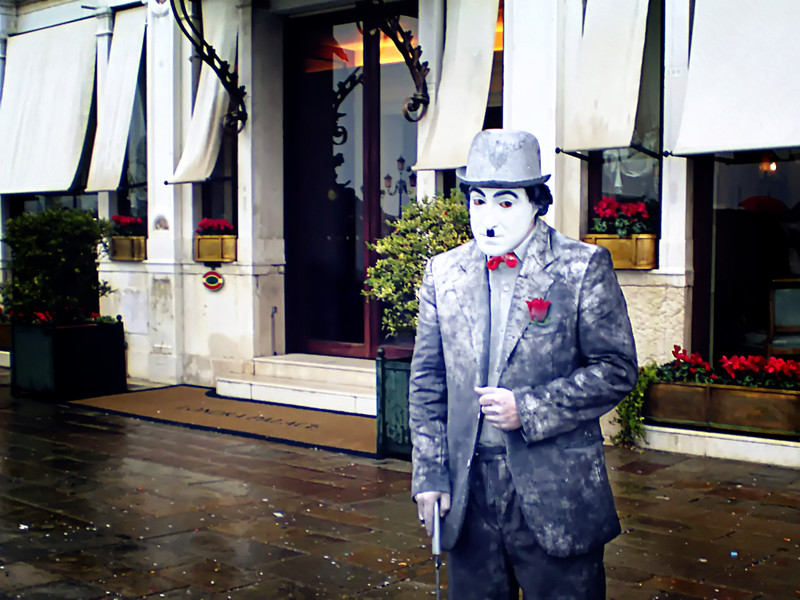 Charlie Chaplin Velencei karnevál . Régi Kép! Free