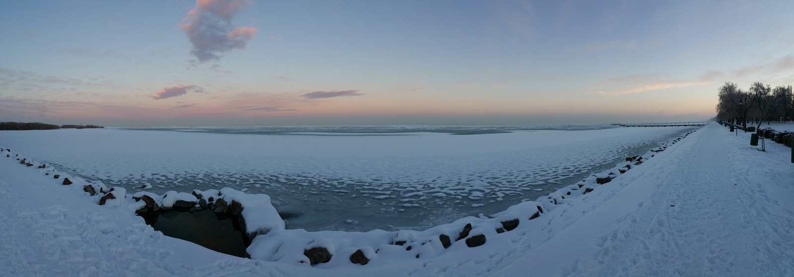 Morning at Lake Balaton 2016 January