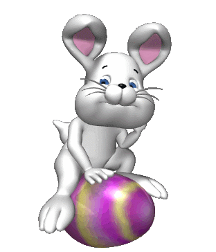easter bunny sitting on egg hg clr