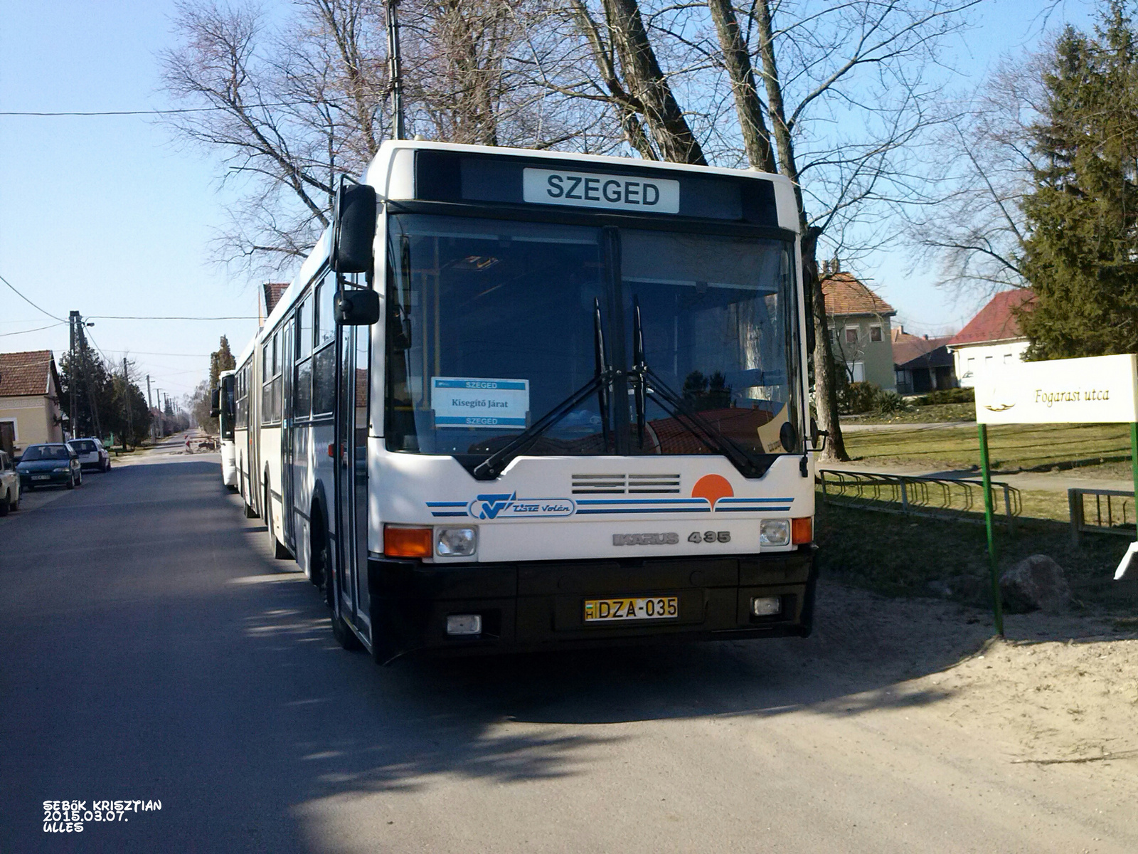 Ikarus 435.11B DZA-035 2015.03.07. kisegitő jàraton Üllés Szabad