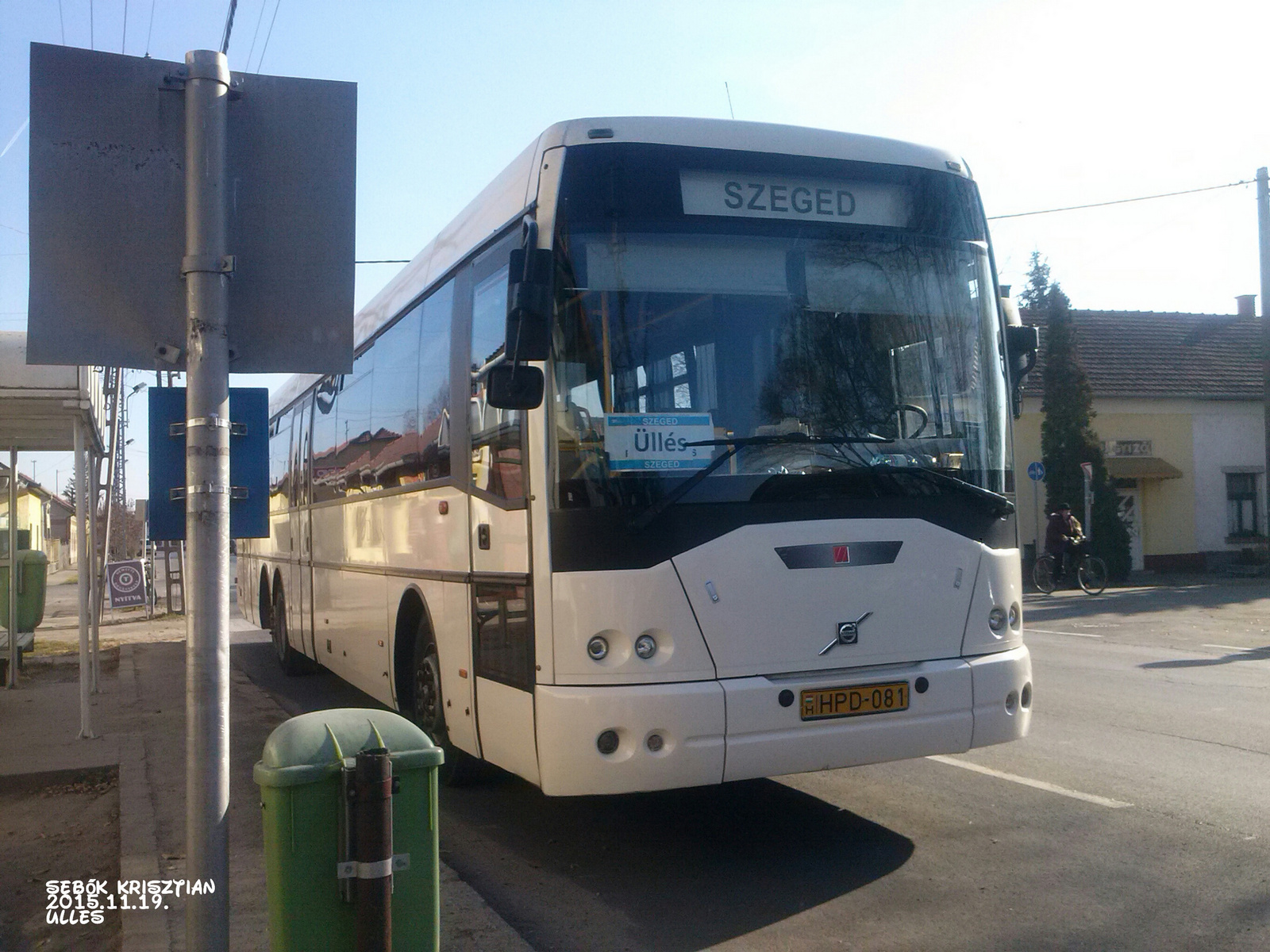 Ikarus E95 HPD-081 2015.11.19. Üllés Dorozsmai út.