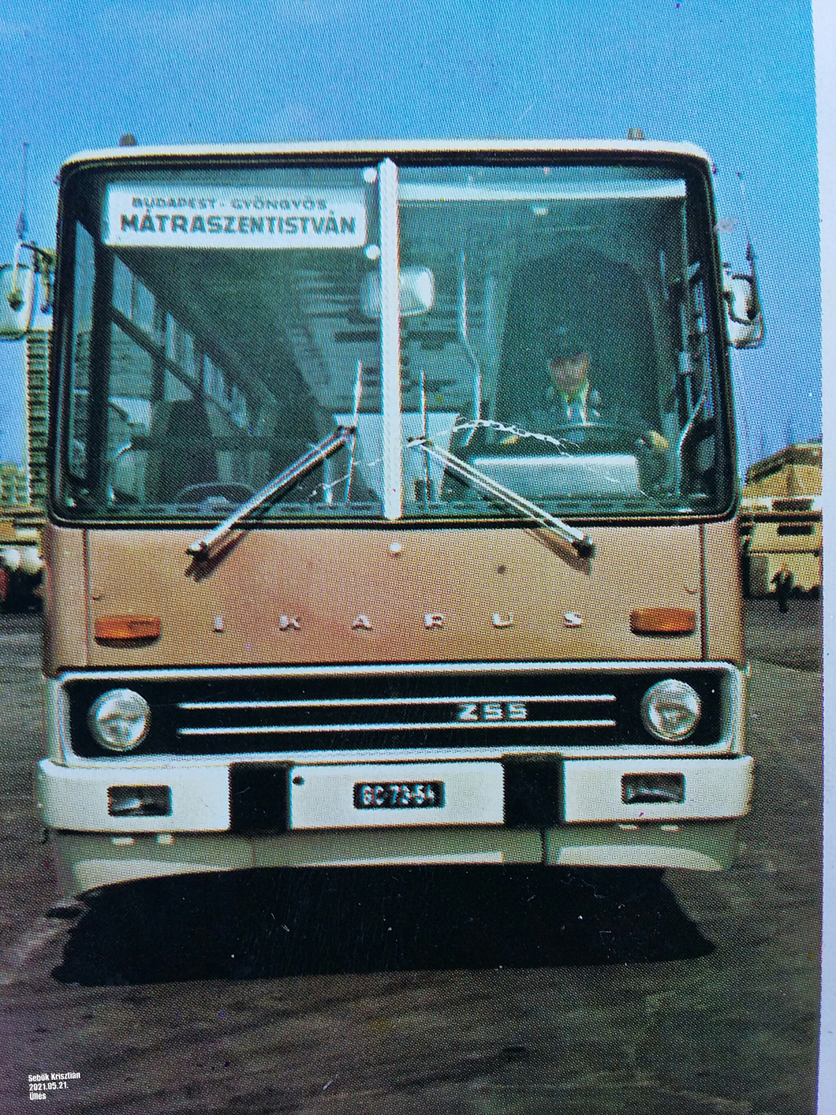 1977es kàrtyanaptàron lévő Ikarus 266os GC 73-54 àltalam digital