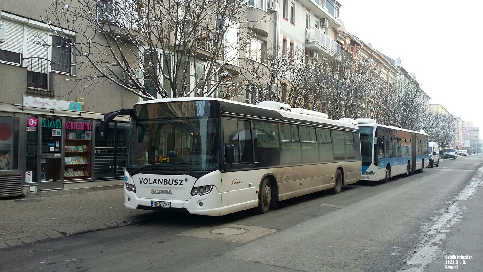 Scania Citywide NKG-733 2022.01.10. Szeged Mikszàth Kàlmàn utca.