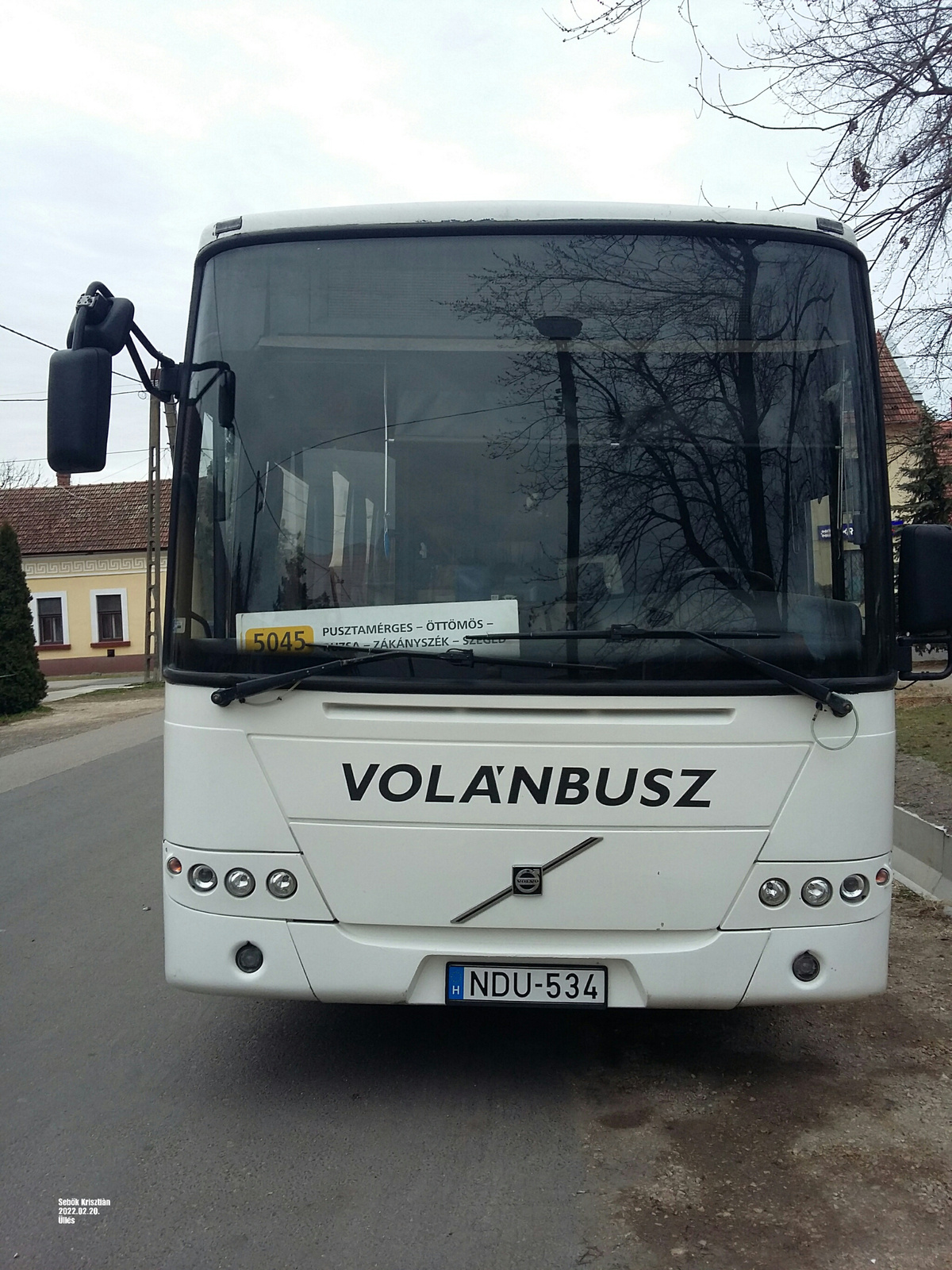 Volvo 8700BLE NDU-534 2022.02.20.-àn Üllésen a Szabadsàg tér