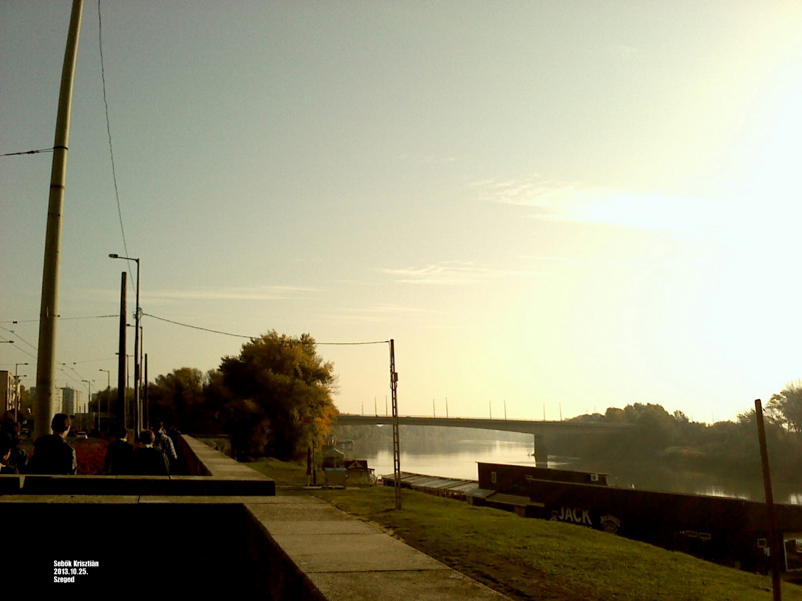 A Tisza ès a híd Szegeden 2013.10.25.