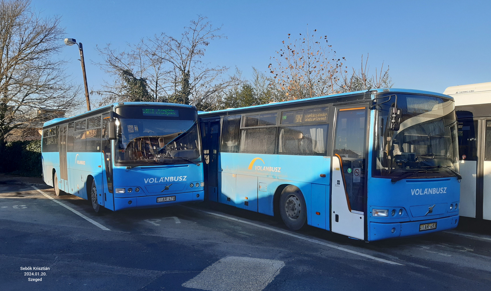 Volvok IAR-478 IAR-493 Szeged, Mars tér 2024.01.20.