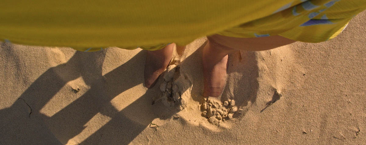 lábam a homokban