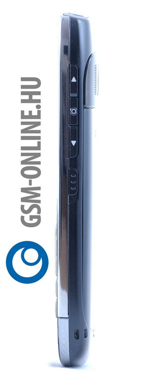 Nokia E6 jobb oldalaq: hangerőszabályzó, némító, lezáró csúszka 