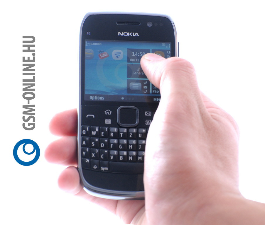 Nokia E6 nyitóképernyők