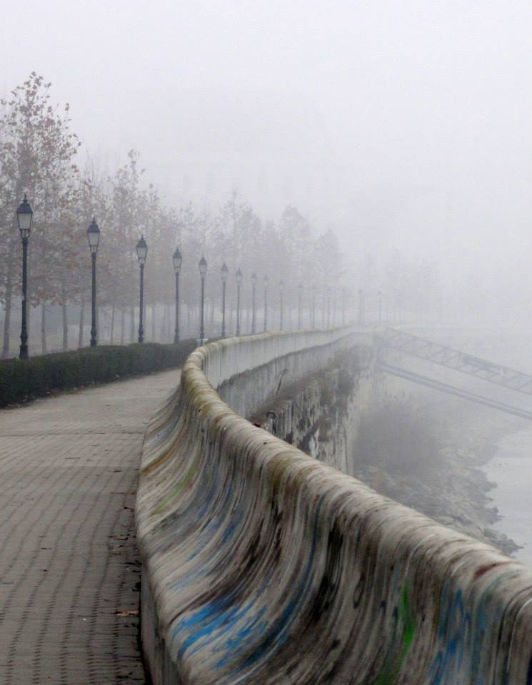 Ködös sétány.
