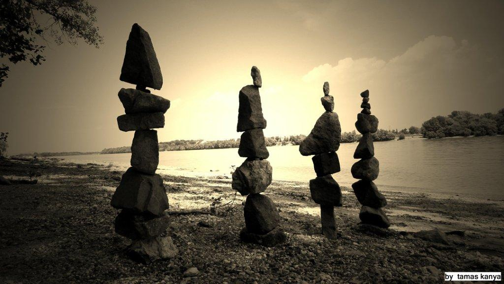 Stone balance in Hungary by Tamas Kanya