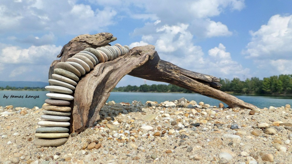 Stone and driftwood art in Hungary by tamas kanya