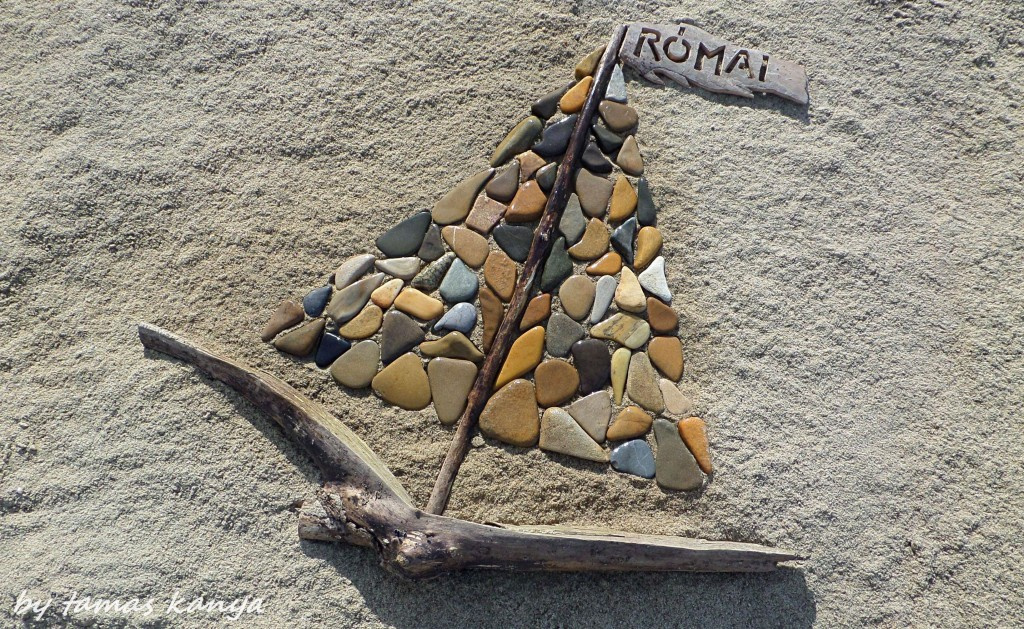 Stone and driftwood art by tamas kanya