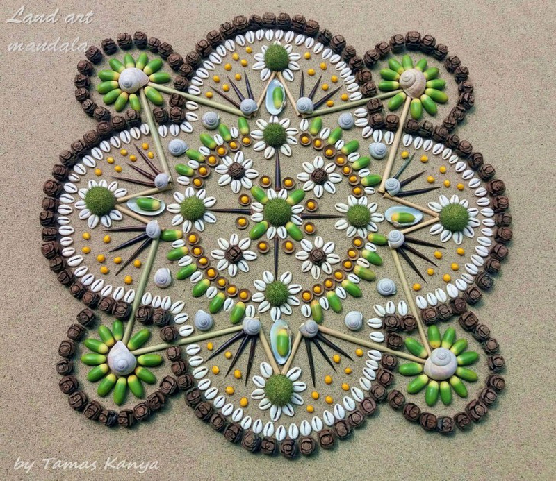 Land art mandala from Hungary by tamas kanya