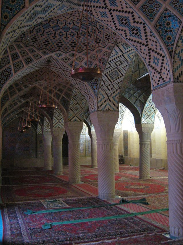 Shiraz - A Nasir-ol Molk mecset belső tere