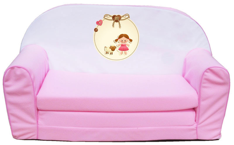 Pink baris kihajtható szivacs kanapé gyerekeknek