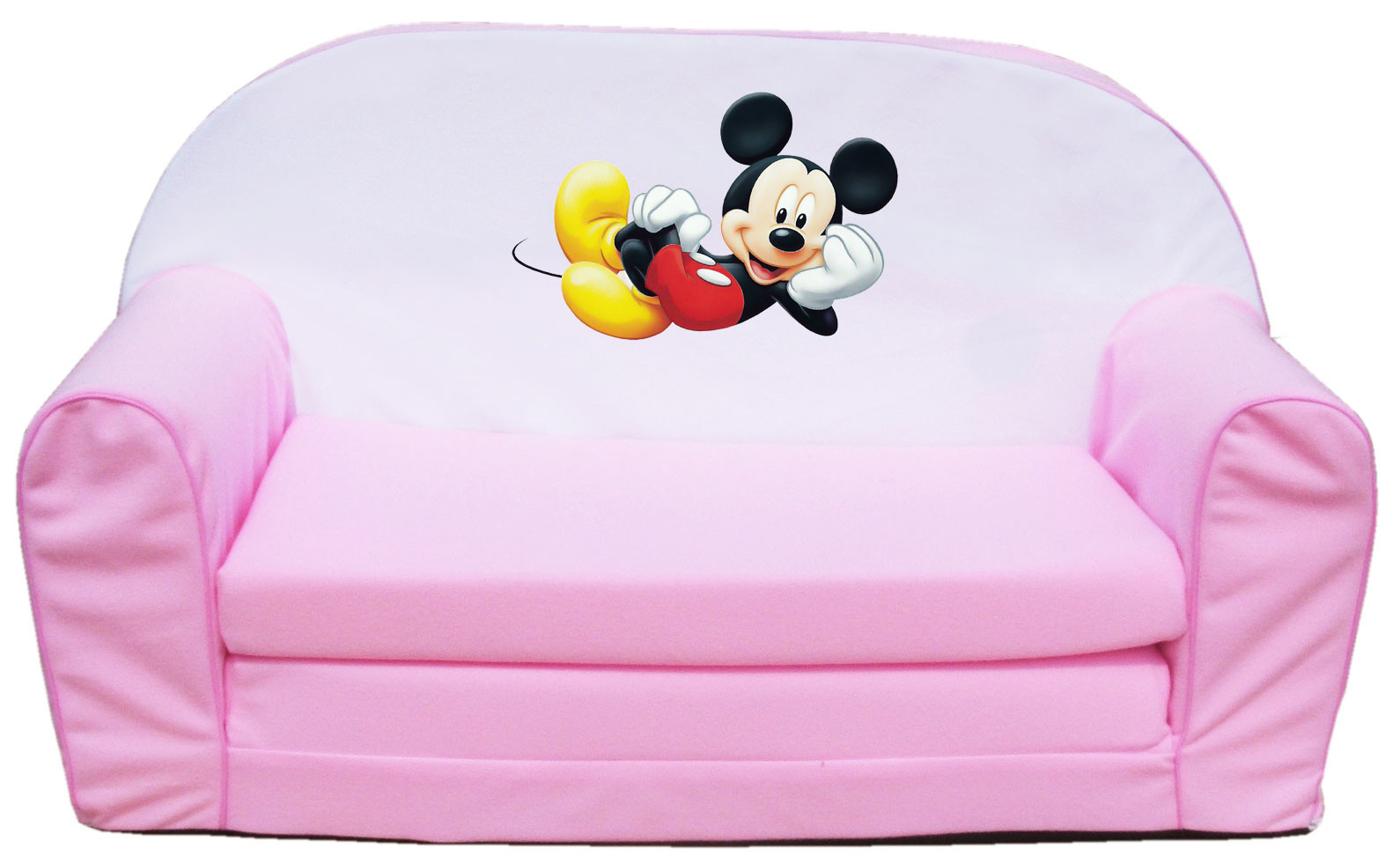 Egérfiú pink kihajtható szivacs kanapé gyerekeknek