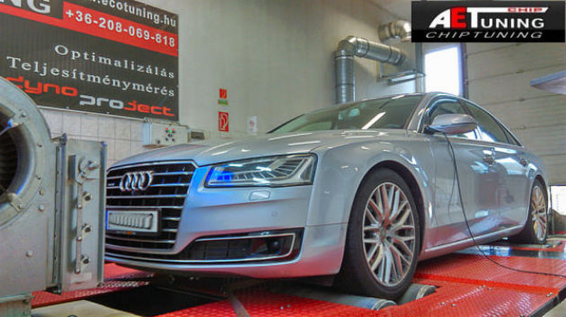 Audi A8 4.2TDI aet chip tuning teljesitmenymeres dyno motoroptim