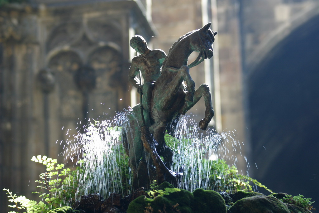 barcelona catedral dragon fight