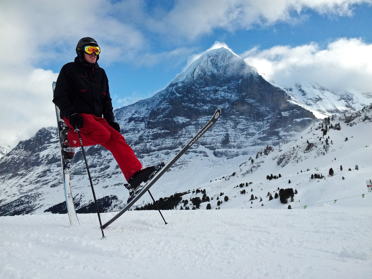Skier Before The Eiger