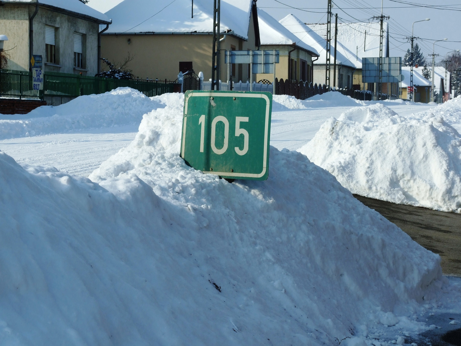 Baté, Fő utca Kaposvár felé nézve - 2012.02.05.