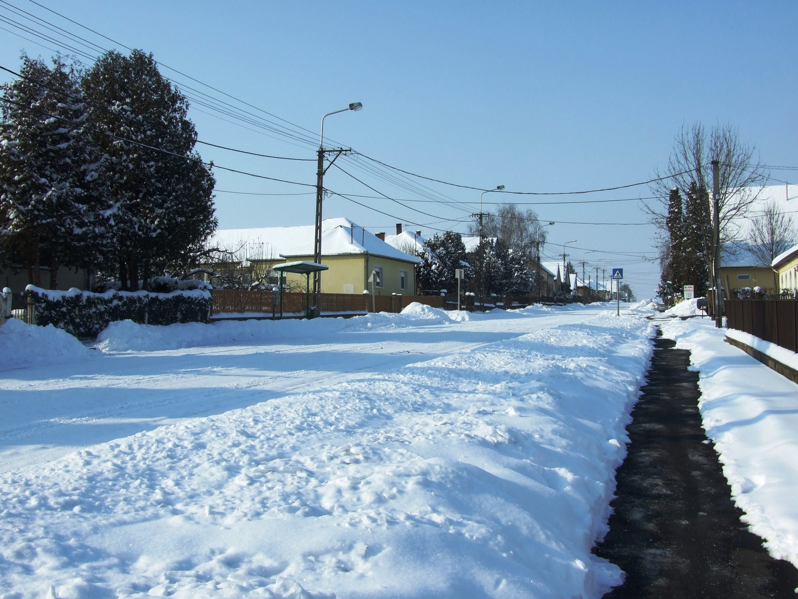 Baté, Fő utca Kaposvár felé nézve - 2012.02.05.