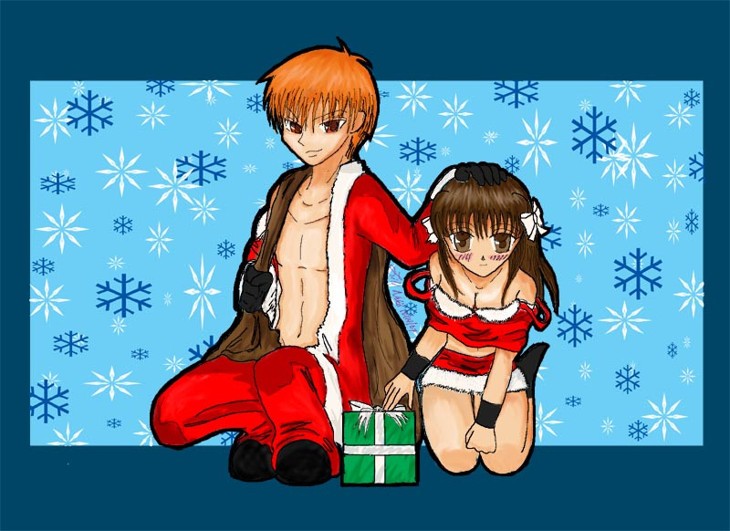 Kyo and Tohru X Mas Tease by lilineko