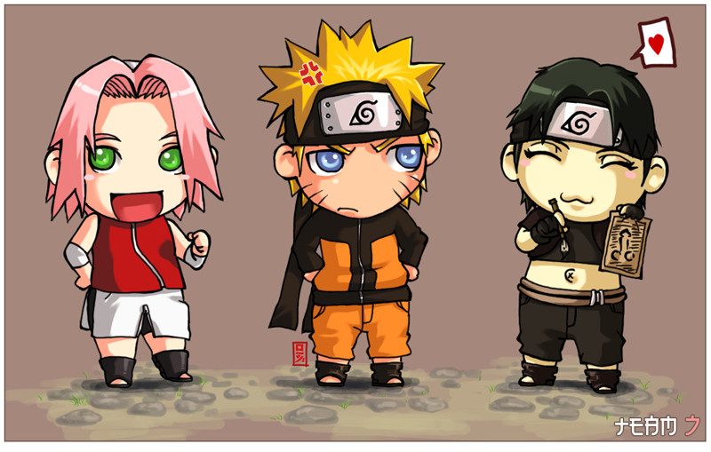 Chibi   Team 7  by pokefreak