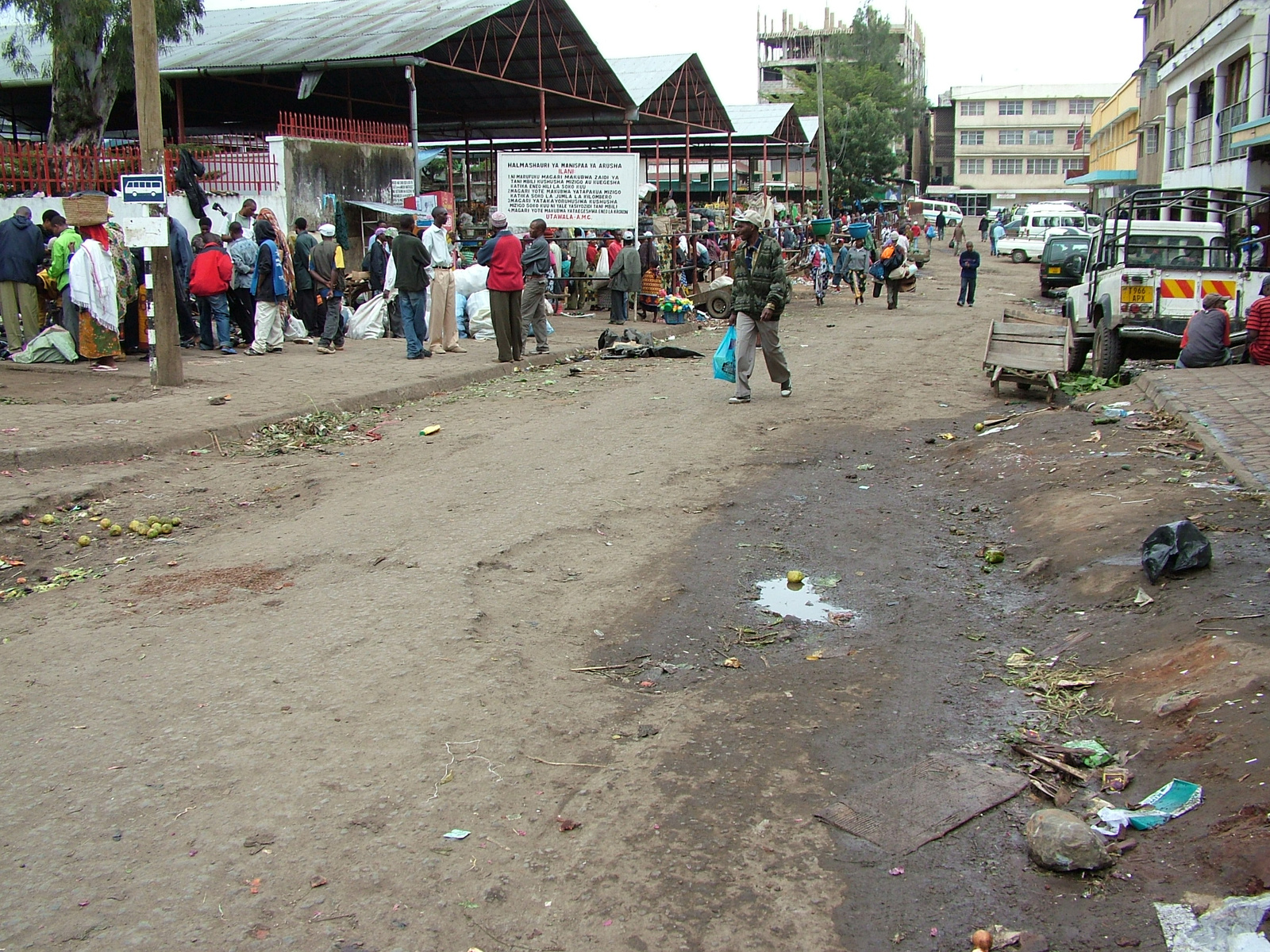 Arusha maszaj piac bejarata