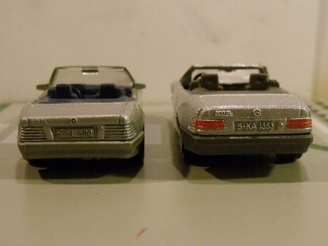 Mercedes 500SL Majorette vs Matchbox (2)