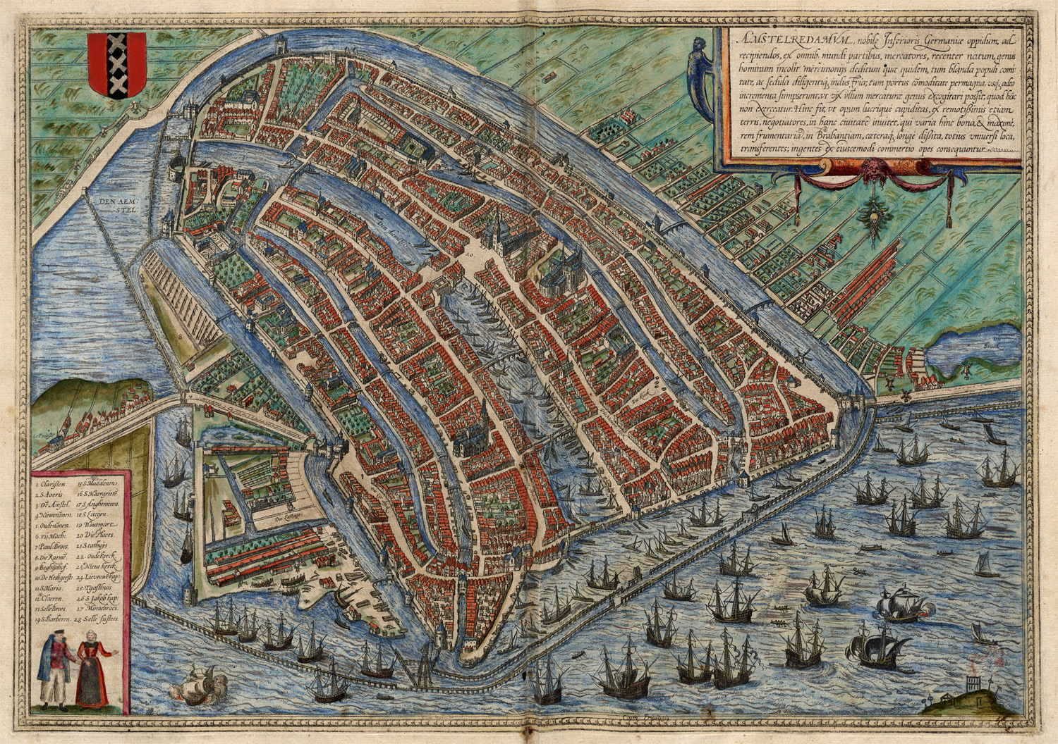 Amszterdam (Amstelredamum) a XVI–XVII. század fordulóján