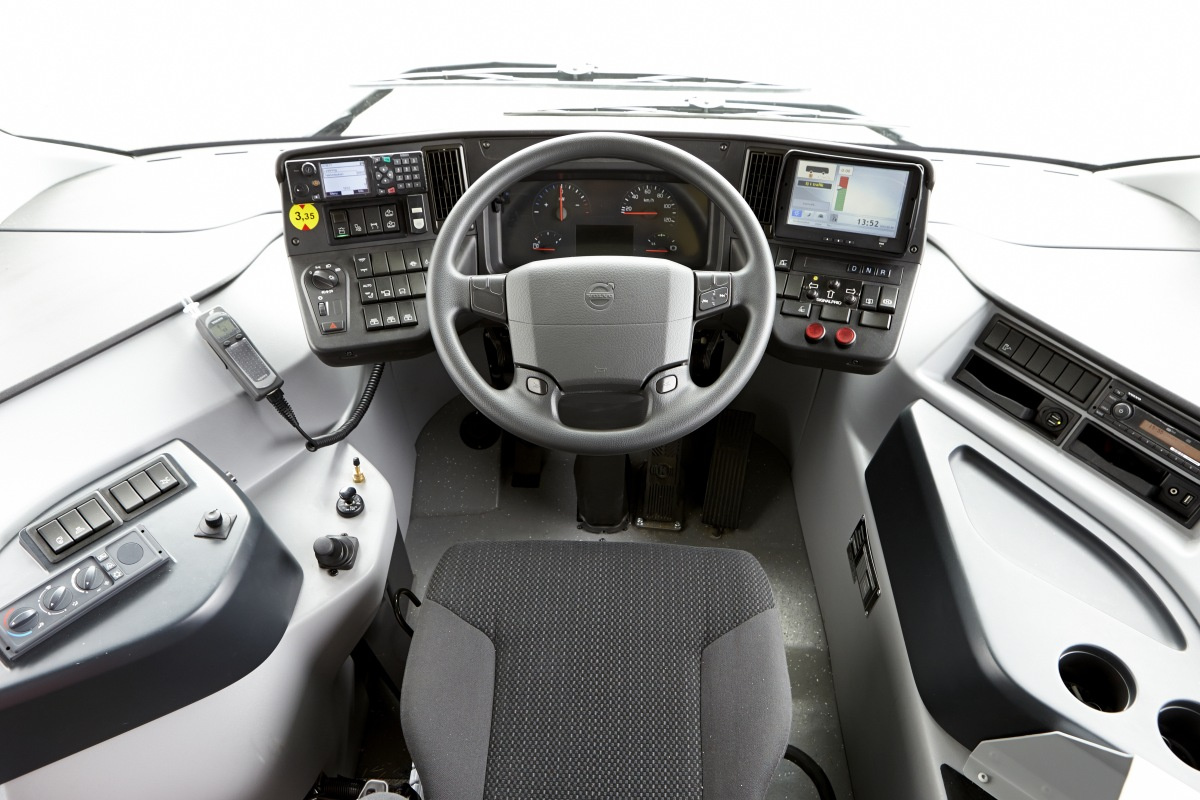 Volvo Electric Bus driver's cabin 2015