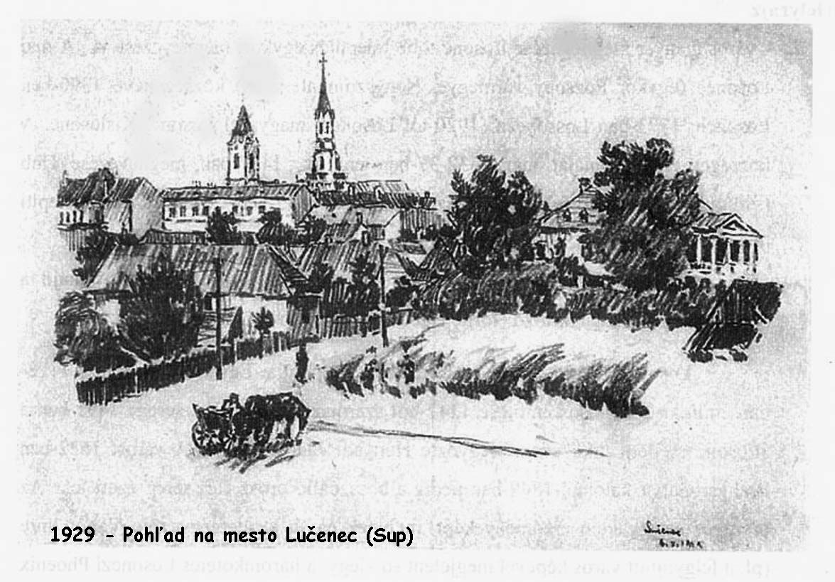 1929 - Pohľad na mesto Lučenec