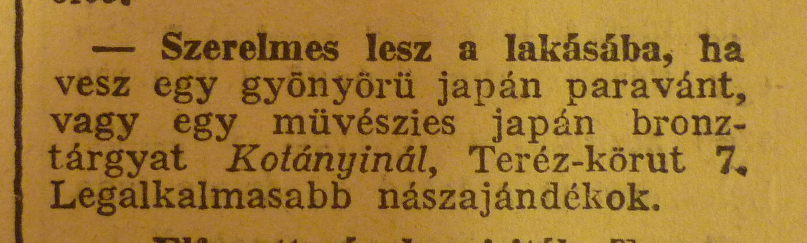 TerezKorut7-1913Junius-AzEstHirdetes