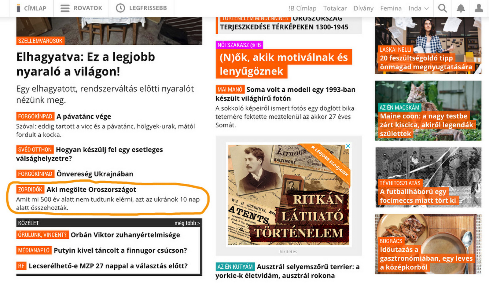 2022 március 07 Index címlap blogketrec 2 aki megölte oroszor