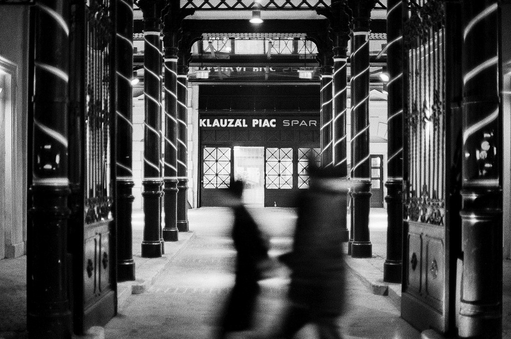 downtown shadows - Canon A-1 Canon S.S.C. 50mm 1.4 Ilford HP5+ d