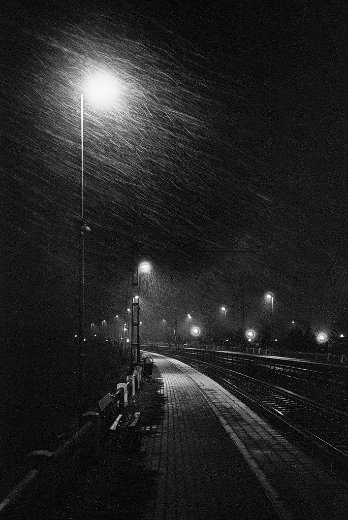 snowfall - Canon Prima Twin S Ilford HP5 pushed to 1600 develope