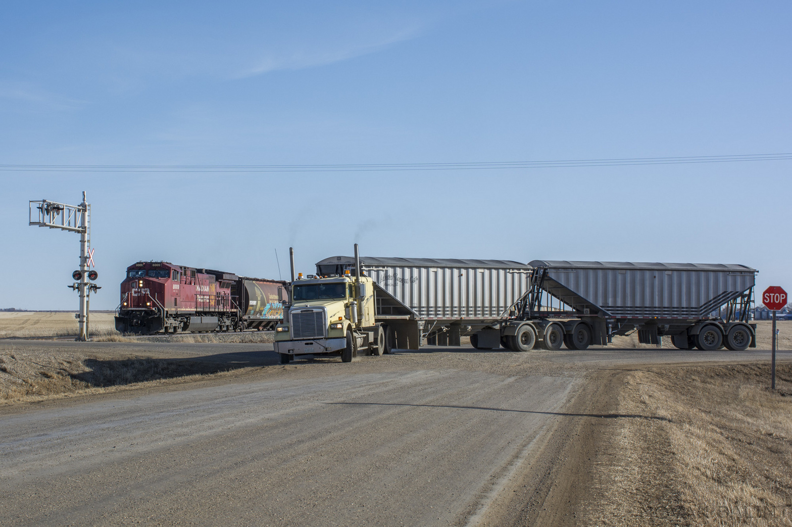 Grain Transport near Moose Jaw