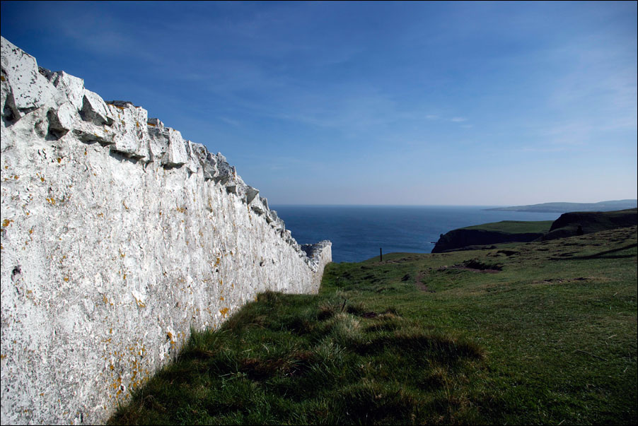 The Wall Of The Lighthouse At St Abb's Head
