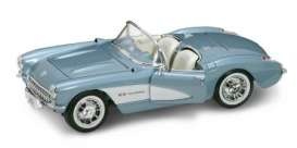 Yatming 1957 Chevrolet Corvette, Blue 1-24