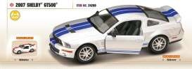 Yatming 2007 Shelby GT 500, Silver 1-24