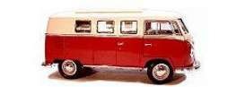 Yatming 1962 Volkswagen Microbus, Red 1-18