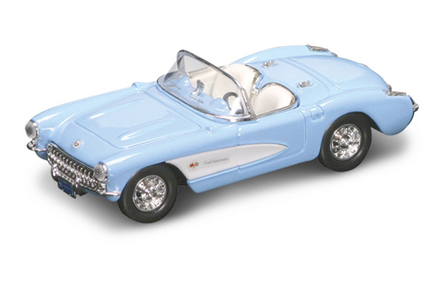 Yatming 1957 CHEVROLET CORVETTE BLUE 1-43