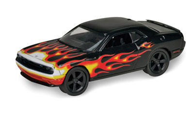 Johnny Lightning 2.0 R1 2010 Dodge Challenger R-T Black with Fla