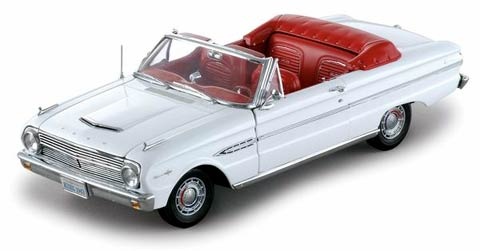 SunStar 1963 Ford Falcon Futura Convertible, White 1-18