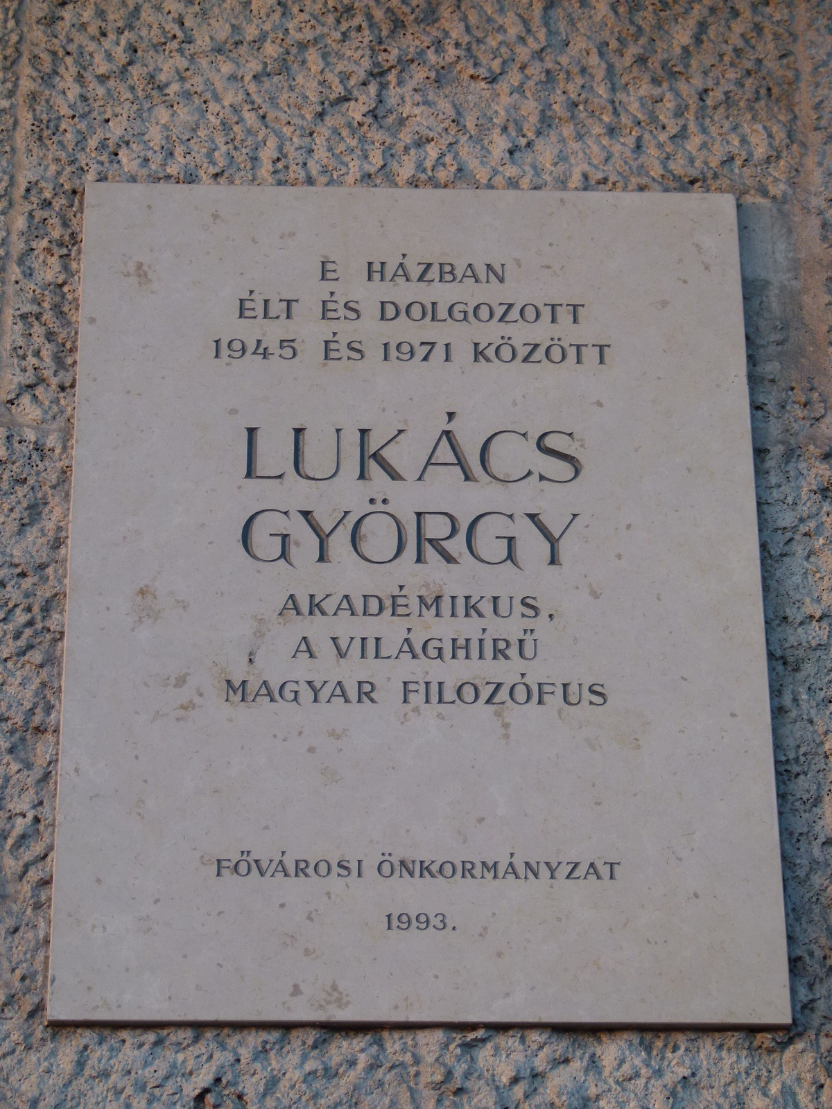 Lukács György emléktábla (P1180160)