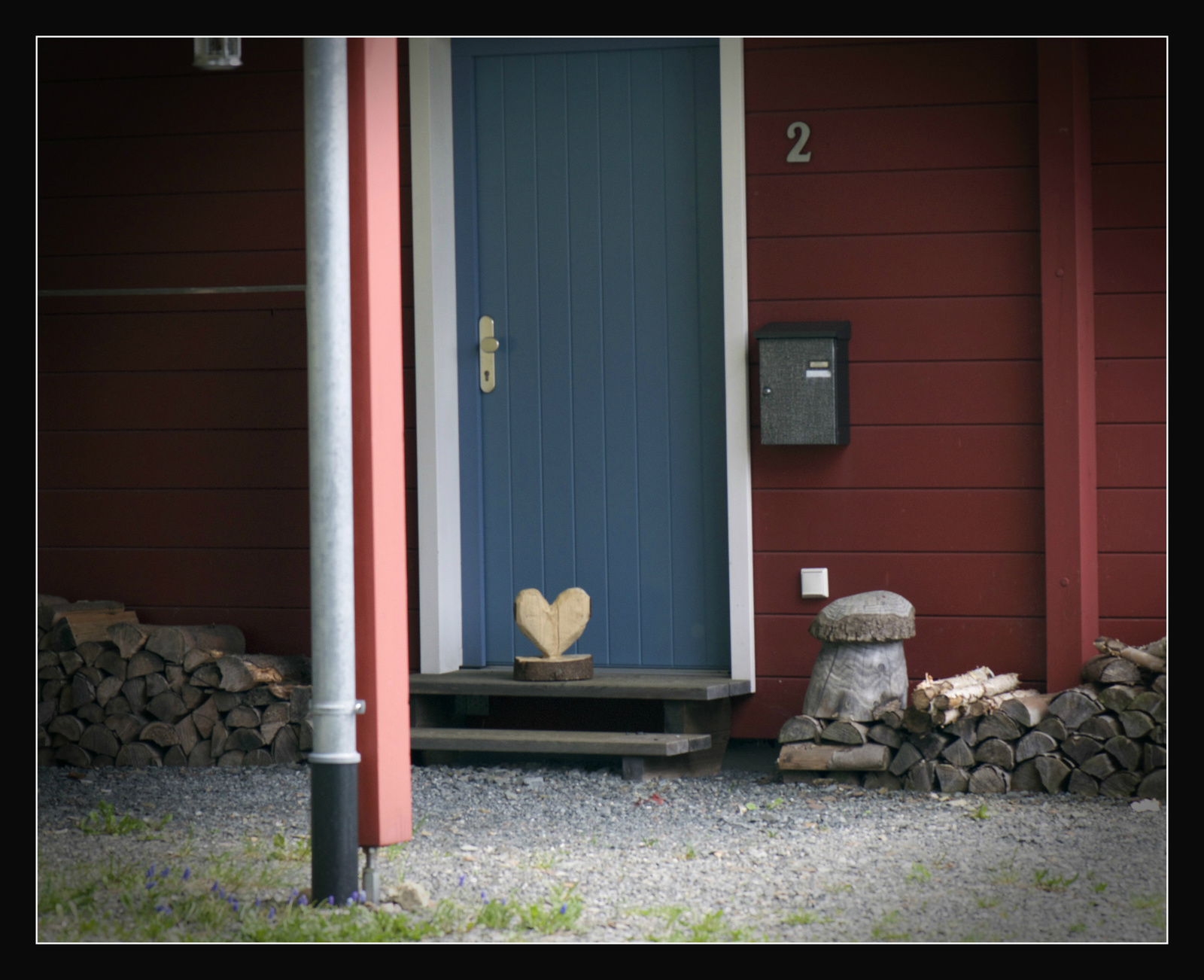 door with woodenheart