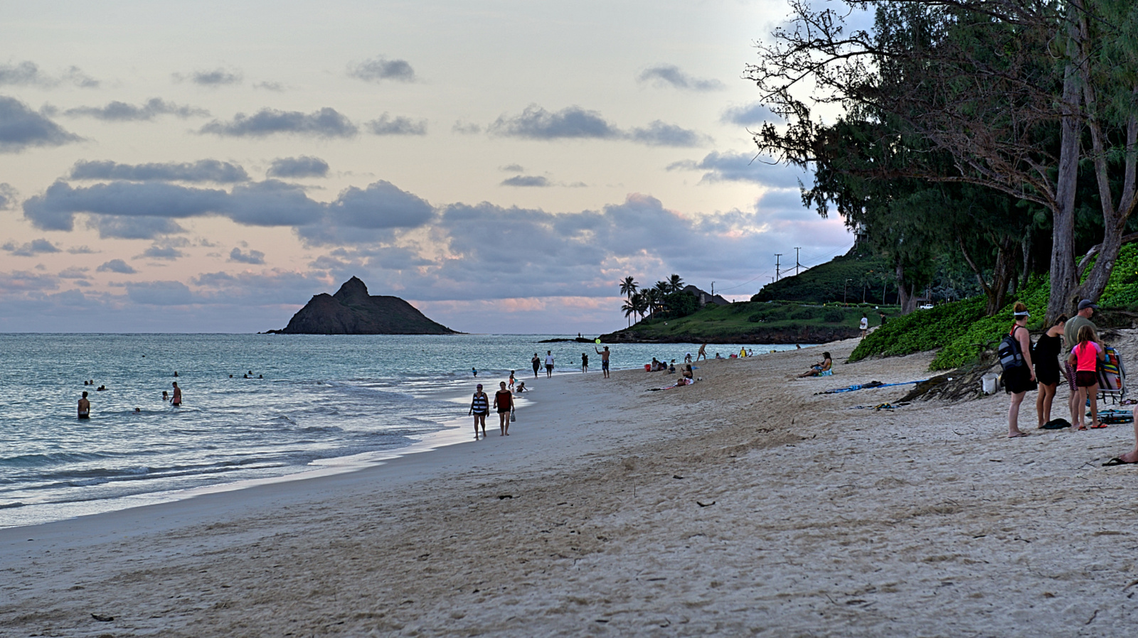 sunset, beach